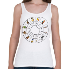 PRINTFASHION Vízöntő - Női atléta - Fehér női trikó