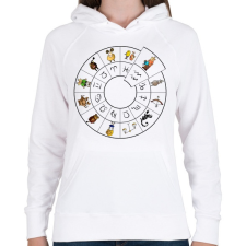 PRINTFASHION Vízöntő - Női kapucnis pulóver - Fehér női pulóver, kardigán