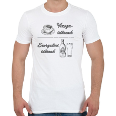 PRINTFASHION Vizsgaidőszak - Szorgalmi időszak - Férfi póló - Fehér