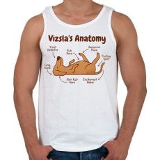 PRINTFASHION Vizsla anatómia - Férfi atléta - Fehér