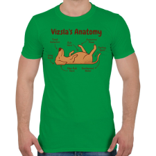 PRINTFASHION Vizsla anatómia - Férfi póló - Zöld férfi póló