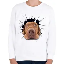 PRINTFASHION Vizsla - Gyerek pulóver - Fehér gyerek pulóver, kardigán