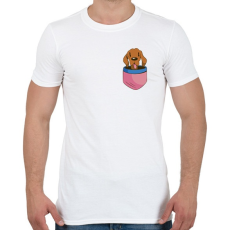 PRINTFASHION Vizsla zsebben - Férfi póló - Fehér