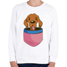 PRINTFASHION Vizsla zsebben - Gyerek pulóver - Fehér