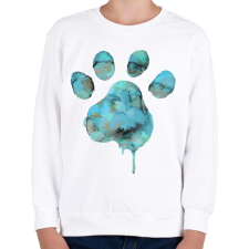 PRINTFASHION Vízszínű Mancs - Gyerek pulóver - Fehér gyerek pulóver, kardigán