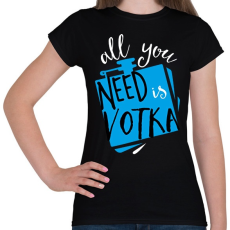 PRINTFASHION Vodka - Női póló - Fekete