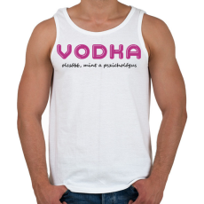 PRINTFASHION Vodka olcsóbb, mint a pszichológus - Férfi atléta - Fehér