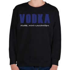PRINTFASHION Vodka olcsóbb, mint a pszichológus - Gyerek pulóver - Fekete