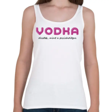 PRINTFASHION Vodka olcsóbb, mint a pszichológus - Női atléta - Fehér
