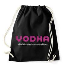 PRINTFASHION Vodka olcsóbb, mint a pszichológus - Sportzsák, Tornazsák - Fekete tornazsák