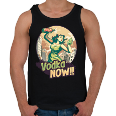 PRINTFASHION Vodkát, most! Vintage - Férfi atléta - Fekete