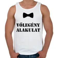 PRINTFASHION vőlegény alakulat - Férfi atléta - Fehér atléta, trikó