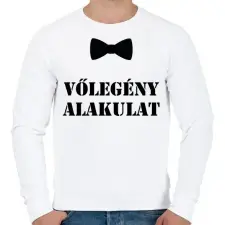 PRINTFASHION vőlegény alakulat - Férfi pulóver - Fehér férfi pulóver, kardigán
