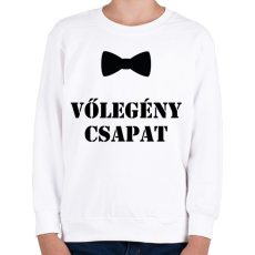 PRINTFASHION Vőlegény csapat - Gyerek pulóver - Fehér