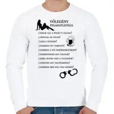 PRINTFASHION Vőlegény feladatlistája - Férfi pulóver - Fehér férfi pulóver, kardigán