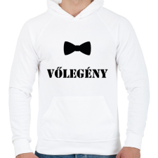 PRINTFASHION Vőlegény - Férfi kapucnis pulóver - Fehér férfi pulóver, kardigán