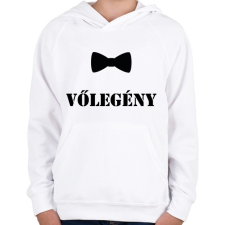 PRINTFASHION Vőlegény - Gyerek kapucnis pulóver - Fehér gyerek pulóver, kardigán
