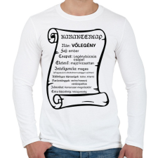 PRINTFASHION Vőlegény karakterlap - Férfi hosszú ujjú póló - Fehér férfi póló