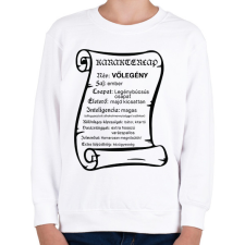 PRINTFASHION Vőlegény karakterlap - Gyerek pulóver - Fehér gyerek pulóver, kardigán