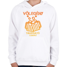 PRINTFASHION Vőlegény támogató csapat - Gyerek kapucnis pulóver - Fehér