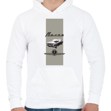 PRINTFASHION volga - Férfi kapucnis pulóver - Fehér férfi pulóver, kardigán