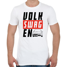 PRINTFASHION VOLK-SWAG-EN - Férfi póló - Fehér