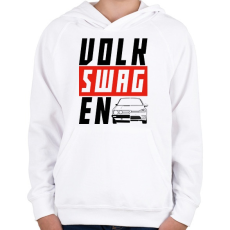 PRINTFASHION VOLK-SWAG-EN - Gyerek kapucnis pulóver - Fehér