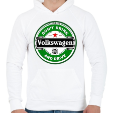 PRINTFASHION Volkswagen - Férfi kapucnis pulóver - Fehér férfi pulóver, kardigán