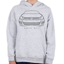 PRINTFASHION Volkswagen Golf GTI - Gyerek kapucnis pulóver - Sport szürke gyerek pulóver, kardigán
