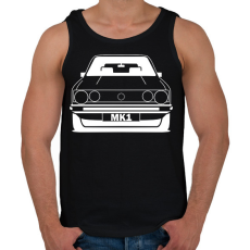 PRINTFASHION Volkswagen golf Mk1  - Férfi atléta - Fekete