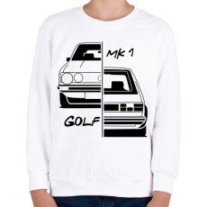 PRINTFASHION Volkswagen Golf MK1 - Gyerek pulóver - Fehér