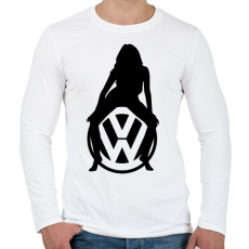 PRINTFASHION VOLKSWAGEN HOT FEKETE - Férfi hosszú ujjú póló - Fehér