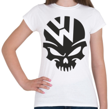 PRINTFASHION Volkswagen Skull - Női póló - Fehér női póló