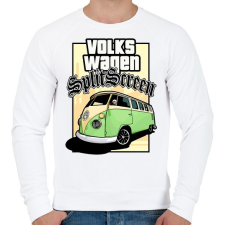 PRINTFASHION VolksWagen SplitScreen - Férfi pulóver - Fehér férfi pulóver, kardigán