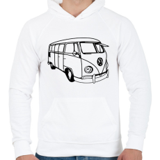 PRINTFASHION Volkswagen T1 (01) - Férfi kapucnis pulóver - Fehér