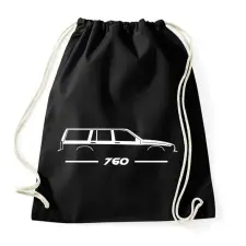 PRINTFASHION Volvo 760 (2) - Sportzsák, Tornazsák - Fekete tornazsák
