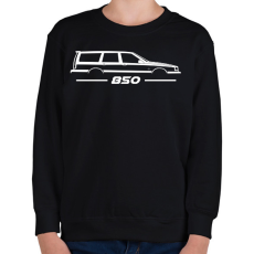 PRINTFASHION Volvo 850 White - Gyerek pulóver - Fekete