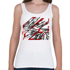 PRINTFASHION Vonalak - Női atléta - Fehér