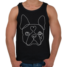 PRINTFASHION Vonalas Boston terrier - Férfi atléta - Fekete atléta, trikó