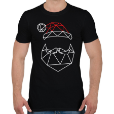 PRINTFASHION Vonalas Mikulás - Férfi póló - Fekete férfi póló