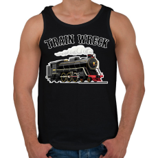 PRINTFASHION Vonat  - Férfi atléta - Fekete