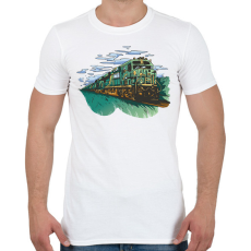 PRINTFASHION Vonat - Férfi póló - Fehér