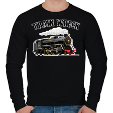 PRINTFASHION Vonat  - Férfi pulóver - Fekete férfi pulóver, kardigán