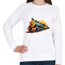 PRINTFASHION Vonat - Női pulóver - Fehér női pulóver, kardigán