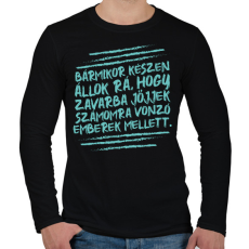 PRINTFASHION Vonzó emberek mellett - Férfi hosszú ujjú póló - Fekete