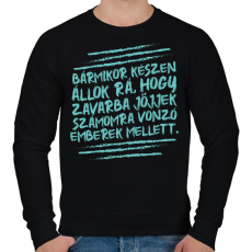 PRINTFASHION Vonzó emberek mellett - Férfi pulóver - Fekete
