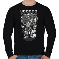 PRINTFASHION Voodoo people - Férfi pulóver - Fekete