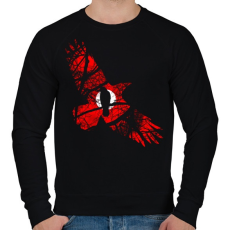 PRINTFASHION Vörös égbolt - Férfi pulóver - Fekete