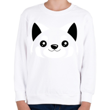 PRINTFASHION Vörös macskamedve - Gyerek pulóver - Fehér gyerek pulóver, kardigán