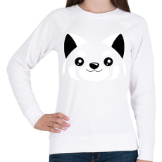 PRINTFASHION Vörös macskamedve - Női pulóver - Fehér